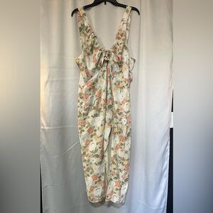 Abercrombie & Fitch tie front midi dress